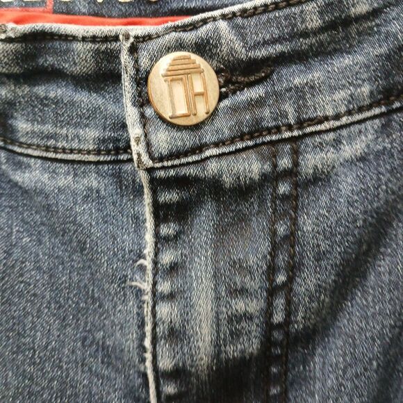 Denim House Mens Dark Wash Biker/Cargo Denim Jeans Zipper 32-32 *Rare* - Picture 10 of 16